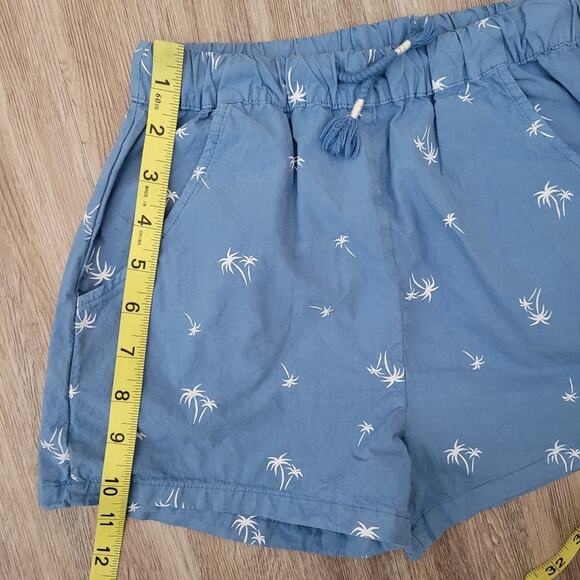 My Little Cozmo organic cotton palm print bermuda shorts in blue Size 6Y - Picture 7 of 9